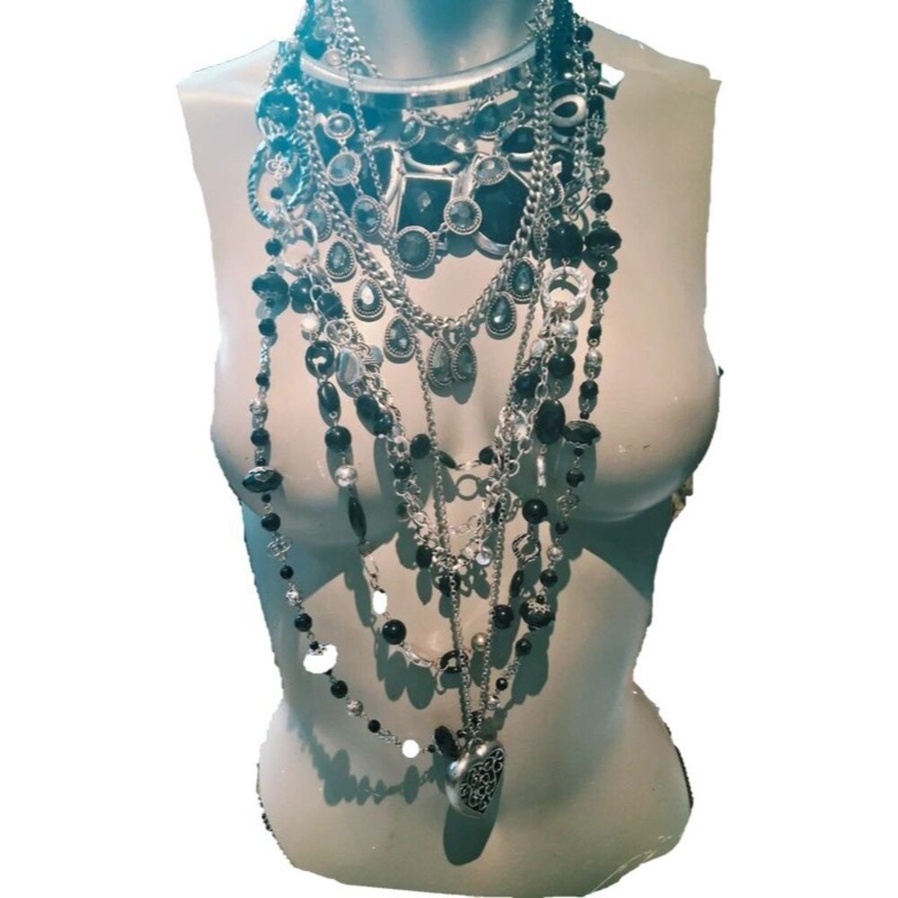 Glam goth midnight moon jewelry curated ser